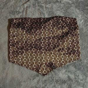 Hollister Brown and Cream Patterned Women Shorts